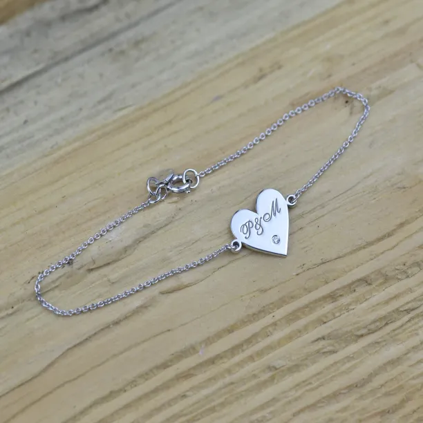 VICKY Silver bracelet with a diamond Image