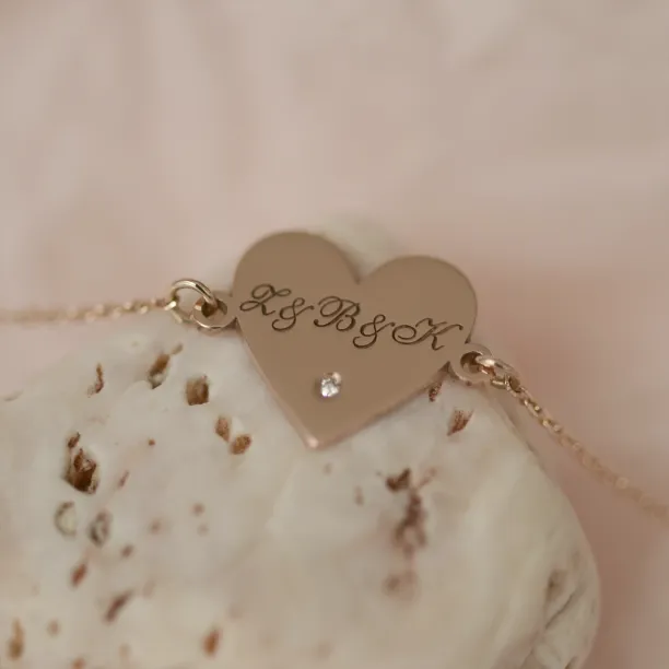 VICKY Silver bracelet with a diamond Image