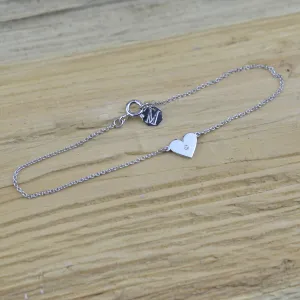 CINDY Silver bracelet with a diamond Thumbnail