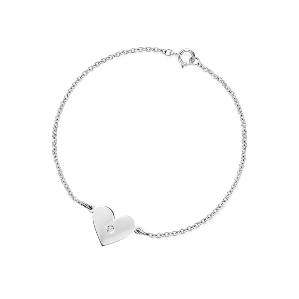 CINDY Silver bracelet with a diamond Image