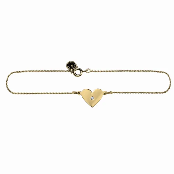 CINDY golden bracelet with a diamond Image