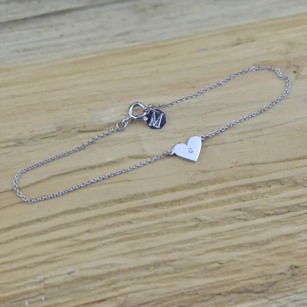 CINDY golden bracelet with a diamond Image