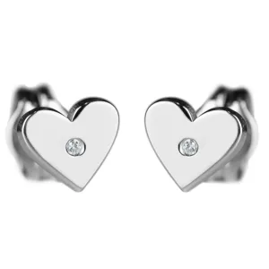 RACHEL Silver earrings with a diamond Thumbnail