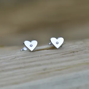 RACHEL Gold earrings with a diamond Thumbnail