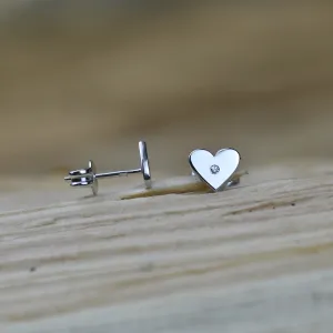 RACHEL Gold earrings with a diamond Thumbnail