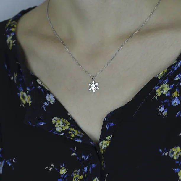 JANE Stylish gold lady's pendant with diamonds Image