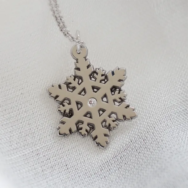 JANE Stylish gold lady's pendant with diamonds Image