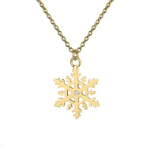 JANE Stylish gold lady's pendant with diamonds Thumbnail