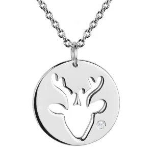 ANN Silver pendant with  a diamond Thumbnail