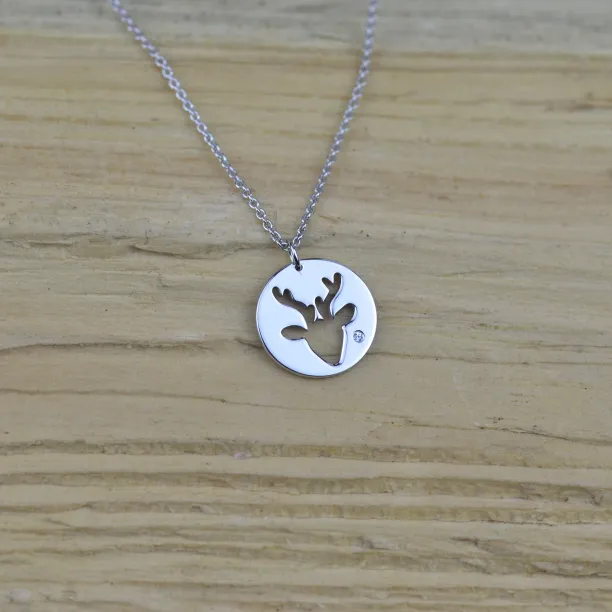 ANN Gold pendant with  a diamond Image