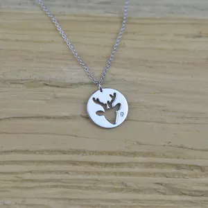 ANN Gold pendant with  a diamond Thumbnail