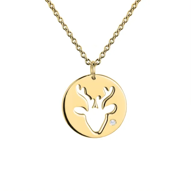 ANN Gold pendant with  a diamond Image