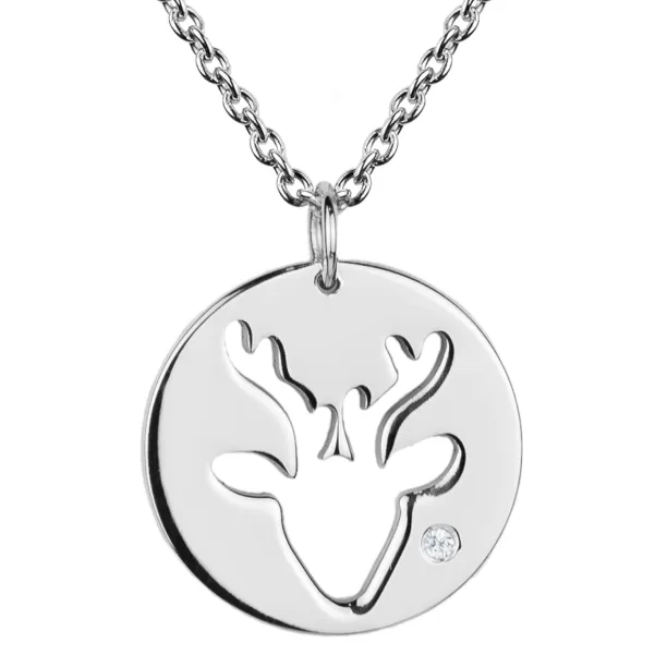 ANN Gold pendant with  a diamond Image