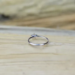 BETTY Silver ring with a diamond Thumbnail