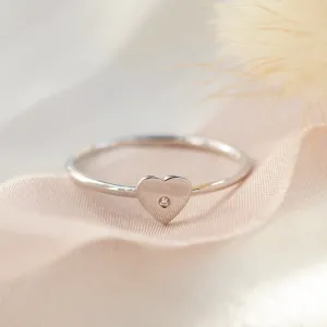 PATRICIA Heart shape gold diamond ring Thumbnail