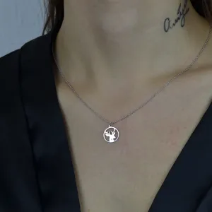 IVY Silver pendant with a diamond Thumbnail