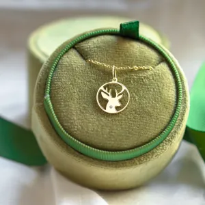 IVY Golden pendant with a diamond Thumbnail