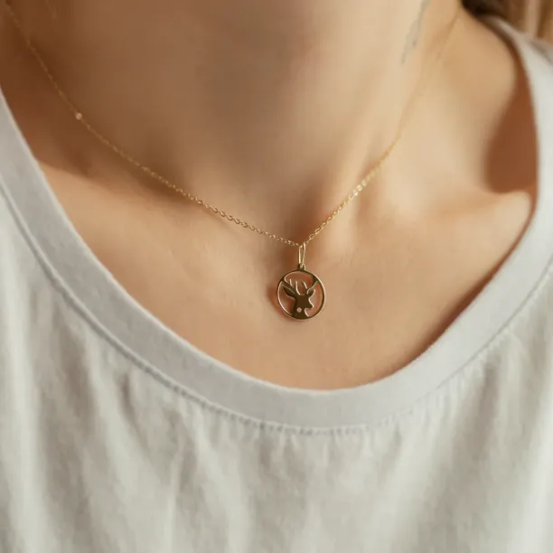 IVY Golden pendant with a diamond Image