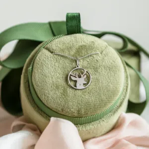 IVY Golden pendant with a diamond Thumbnail