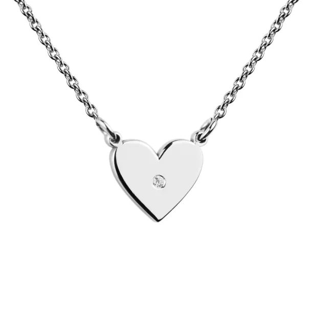 Diamond necklace in the shape of the heart LILLIAN Image