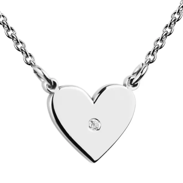 Diamond necklace in the shape of the heart LILLIAN Image
