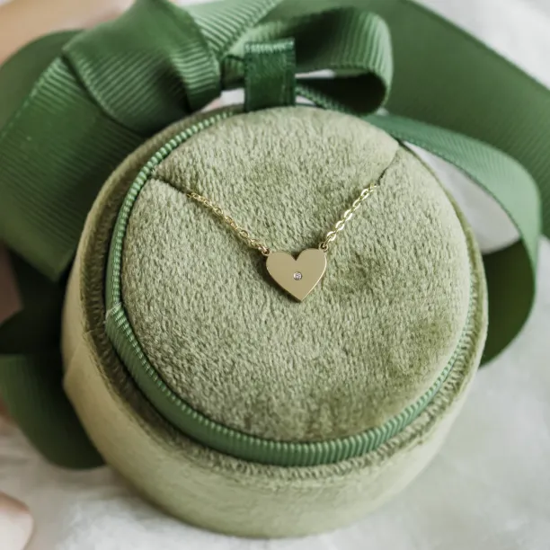 Diamond necklace in the shape of the heart LILLIAN Image