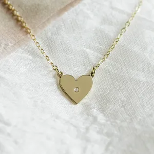 Diamond necklace in the shape of the heart LILLIAN Thumbnail