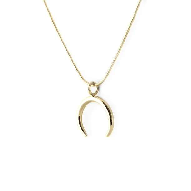 Gold necklace in the shape of crescent - ANEBY Image
