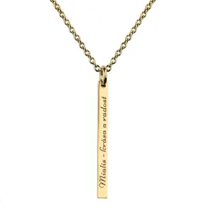 Golden minimalist necklace with engraving option ODDA Thumbnail