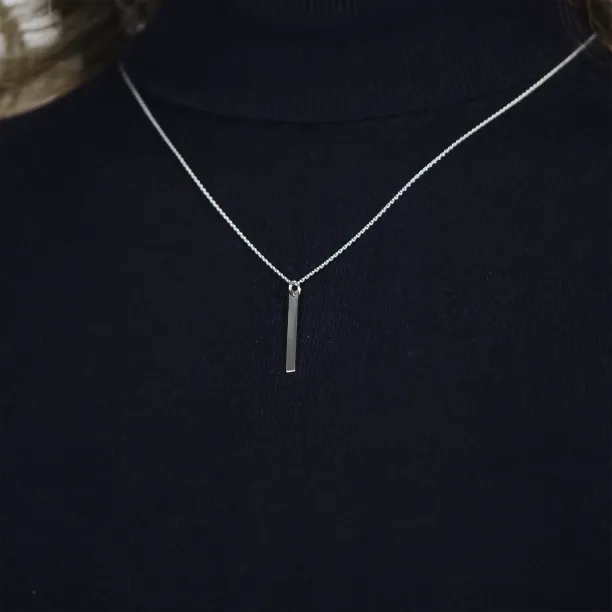 Golden minimalist necklace with engraving option ODDA Image