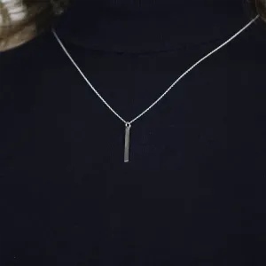 Golden minimalist necklace with engraving option ODDA Thumbnail