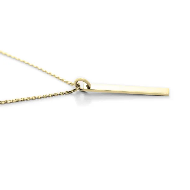 Golden minimalist necklace with engraving option ODDA Image