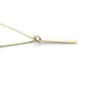 Golden minimalist necklace with engraving option ODDA Thumbnail
