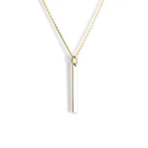 Golden minimalist necklace with engraving option ODDA Thumbnail