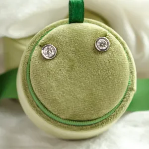 Simple gold earring with diamonds KLOFTA Thumbnail