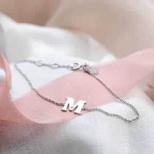 KALIN name silver diamond bracelet Thumbnail