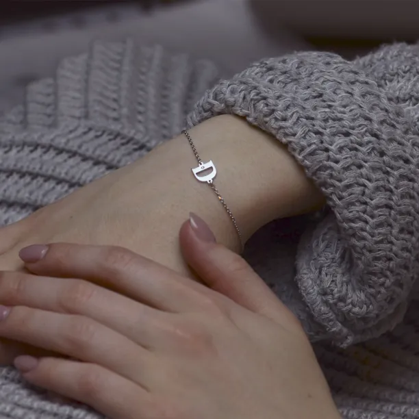 KALIN name silver diamond bracelet Image