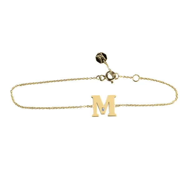 KALIN name silver diamond bracelet Image