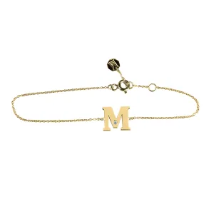 KALIN name silver diamond bracelet Thumbnail