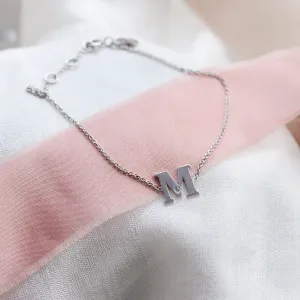 KALIN name silver diamond bracelet Thumbnail