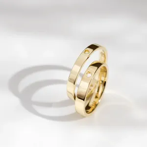 ALISA heart shape gold wedding rings
