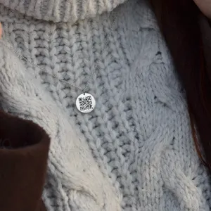 Pendant with encrypted QR-code + engraving on the opposite side Thumbnail