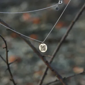 Pendant with encrypted QR-code + engraving on the opposite side Thumbnail