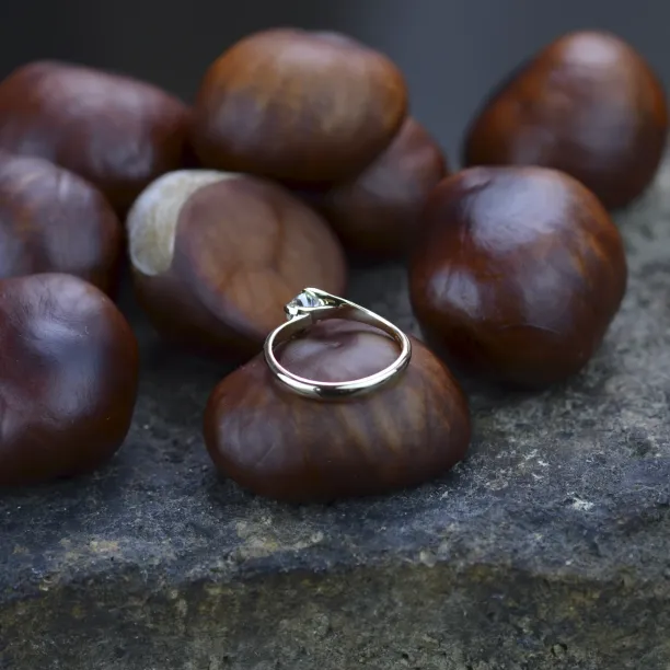 Gold ring with moissanite 0.5ct JURE Image