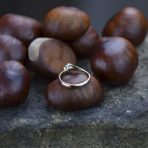 Gold ring with moissanite 0.5ct JURE Thumbnail