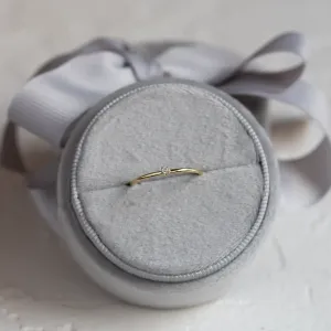 Gold minimalistic ring with diamond LAUDE Thumbnail