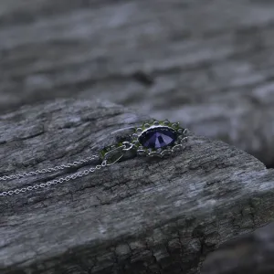 Luxurious pendant with JUFILI diamonds and a sapphire Thumbnail