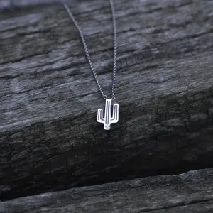 Authentic silver pendant with a cactus shape with TINA diamond Thumbnail