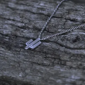 Authentic silver pendant with a cactus shape with TINA diamond Thumbnail