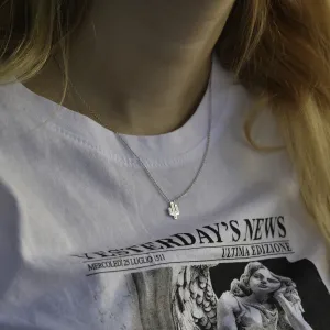 Authentic golden pendant with a cactus shape with TINA diamond Thumbnail